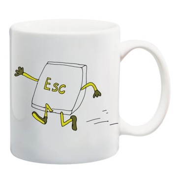 KUBEK śmieszne INFORMATYK ESC UCIECZKA BIEG