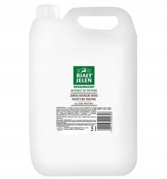 BIAŁY JELEŃ MYDŁO W PŁYNIE SZARE 5L ZAPAS