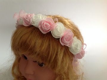 ПОЯСТ С ЦВЕТАМИ РОЗОВЫЕ БЕЛЫЕ РОЗЫ, универсальный размер