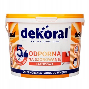 DEKORAL Akrylit W Biała farba lateksowa 10L