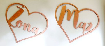 ОБОДКА КРУГ муж жена 2 шт дерево УЗОРЫ 2x60см