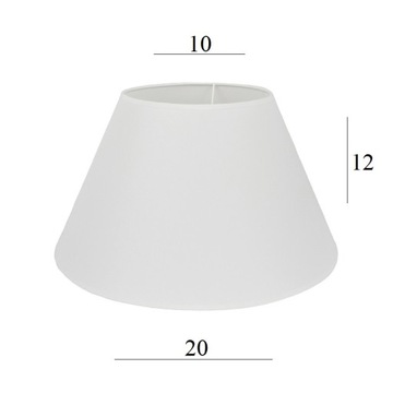 ABAŻUR do lampy lampki stożek 7S biały 10/20 wys12 klasyczna biała lampa