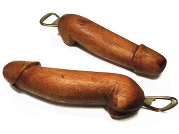 Penis OTWIERACZ Do Butelek Rękodzieło z Drewna