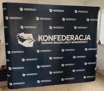 ŚCIANKA REKLAMOWA PROSTA 4x3 POP UP +PROJEKT 72H