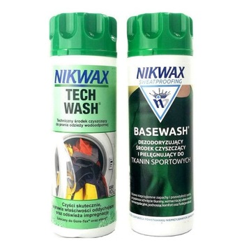 Nikwax zestaw TECH WASH 300 ml + BASEWASH 300 ml