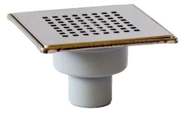 Kratka ściekowa 15x15 pionowa blokada odorowa fi 50