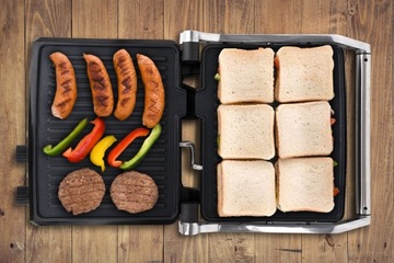 ЭЛЕКТРИЧЕСКИЙ ГРИЛЬ ТОСТ 2000ВТ, РАСШИРЯЕМЫЙ + ТАЙМЕР