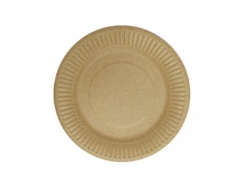 TALERZE PAPIEROWE brązowe 18cm talerz fi18 50szt.