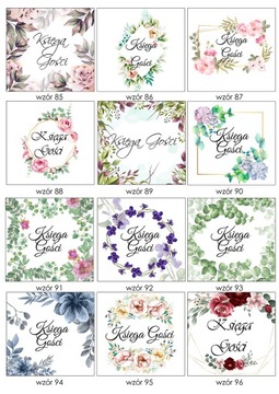 Księga gości WESELNYCH białe kartki ślub nadruk