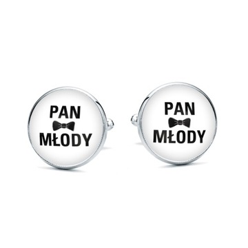 Spinki do mankietów Pan Młody Ślub Wesele Prezent
