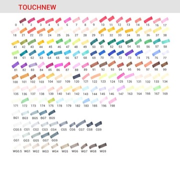 TOUCHNEW 30/40/60/80/168 шт. спиртовых маркеров