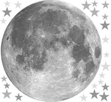 Naklejka ścienna KSIĘŻYC na ścianę moon 120 cm