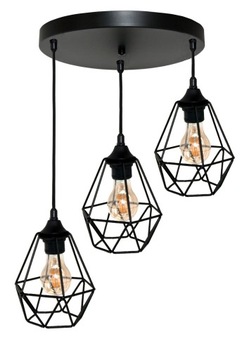 LAMPA WISZĄCA ŻYRANDOL DRUCIAK SUFITOWA LED LOFT DIAMOND
