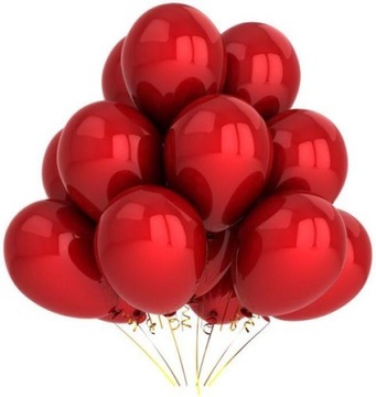 Balony Czerwone 18 Urodziny Panieński Wesele 25szt