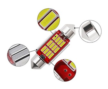 СВЕТОДИОДНАЯ ЛАМПА 12 SMD 4014 C3W C5W C10W CANBUS 36мм