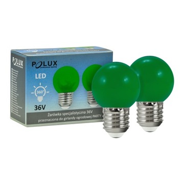 2x ŻARÓWKI LED DO GIRLANDA OGRODOWA 36V zielone