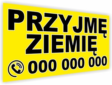 Baner PRZYJMĘ ZIEMIĘ GRUZ GOTOWE WZORY PROJEKT 2x1