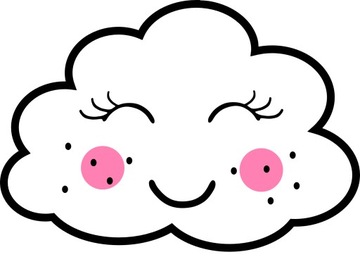 naklejki CHMURKA 45cm śpiące oczka sleepy eyes