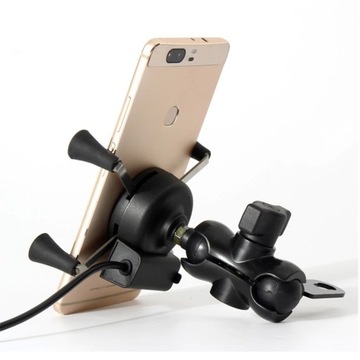 ДЕРЖАТЕЛЬ ДЛЯ МОТОЦИКЛА X ДЛЯ ТЕЛЕФОНА, РАЗЪЕМ USB