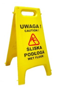 TABLICA POTYKACZ STOJAK UWAGA ŚLISKA PODŁOGA