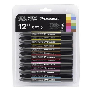 Zestaw 12+1 blender Promarker 12kol W&N Set2