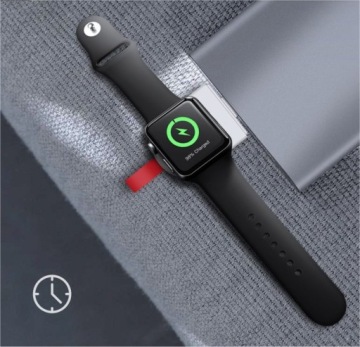 ПОРТАТИВНОЕ USB-ЗАРЯДНОЕ УСТРОЙСТВО APPLE WATCH SERIES 1 2 3 4 5 6 7 SE ЧЕРНЫЙ БРЕЛОК
