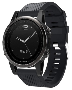 CZARNY Silikonowy Pasek Garmin FENIX 5S QuickFit