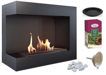 BIOKOMINEK narożny wiszący DELTA lewa 600 AROMA