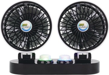 WIATRAK WENTYLATOR SAMOCHODOWY PODWÓJNY 12V 4,5''