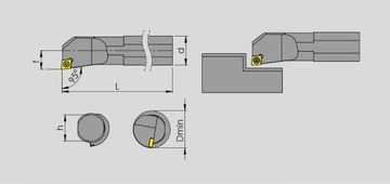 Нож токарный складной S32T SCLCR 12 CCMT 12