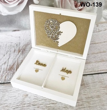 Коробка для конвертов+обручальные кольца+вешалки перс 070