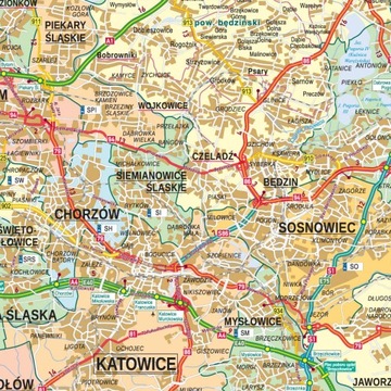 АДМИНИСТРАТИВНАЯ И ДОРОЖНАЯ КАРТА ПОЛЬШИ 2023 ГОДА + РЕГИСТРАЦИОННЫЕ ЗНАКИ. 164 х 136