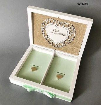 Набор коробочек для конвертов, ключей и обручальных колец.