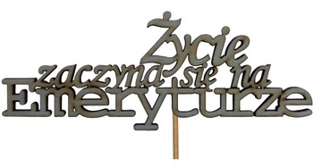 Topper Napis Życie na Emeryturze