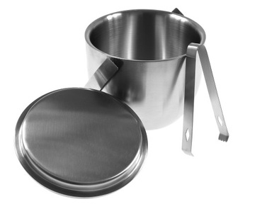 Набор стальных контейнеров для льда 1,75л с щипцами.