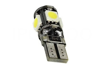 СВЕТОДИОДНАЯ ЛАМПОЧКА 5 SMD 5050 W5W T10 CANBUS ПАРКОВОЧНАЯ ФОНА