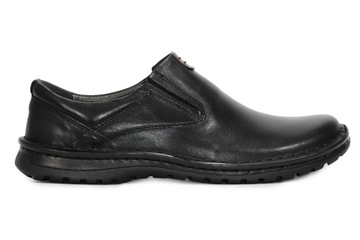 Półbuty męskie skórzane buty wsuwane KamPol 44