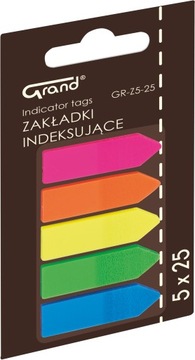 GRAND Zakładki znaczniki indeksujące strzałki 5x25