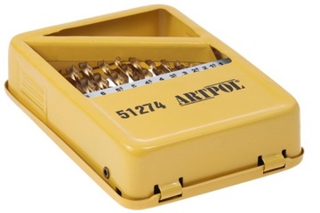 WIERTŁA DO METALU TYTANOWE 1.0-10.0 mm ZESTAW 19el