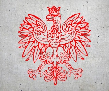 Naklejka godło rozm. 92 x 101 cm ORZEŁ ściana, TIR