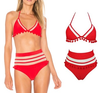 STRÓJ KĄPIELOWY BOHO BIKINI WYSOKI STAN KOLORY M