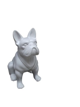 FIGURA CERAMICZNA - SIEDZĄCY BULDOG FRANCUSKI I