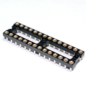Podstawka 28 pin złocone styki DIP28 7.62mm[1szt]