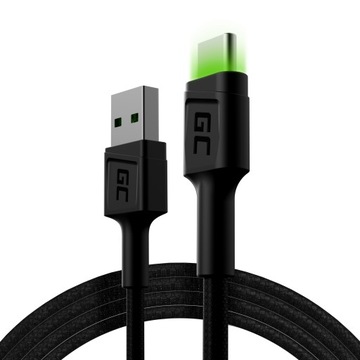 USB-USB тип C Зеленый сотовый кабель 1,2 м