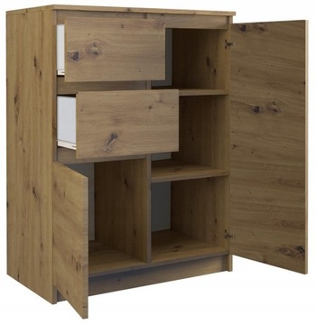 НАКОНЕЧНЫЙ ШКАФ 2D2S 70СМ КНИЖНЫЙ ШКАФ ИЗ ДУБА ARTISAN СВЕРХУ