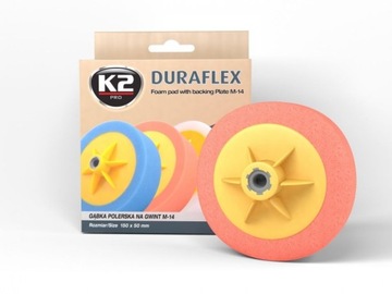 K2 DURAFLEX PAD GĄBKA POLERSKA 150 MM LEKKO / ŚREDNIO ŚCIERNA NA WIERTARKĘ