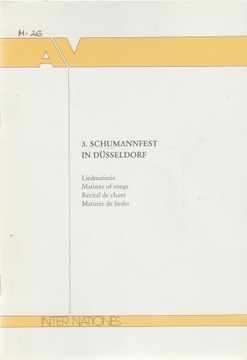 3. SCHUMANNFEST IN DUSSELDORF liedmatine