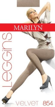 MARILYN AKSAMITNE WELUROWE LEGGINSY VELVET 854 M/L
