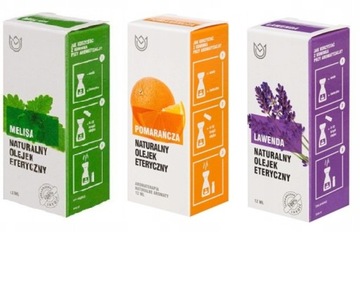 Olejek Eteryczny LAWENDA POMARAŃCZ MELISA Zestaw Na Sen Aromaterapia 3x10ml