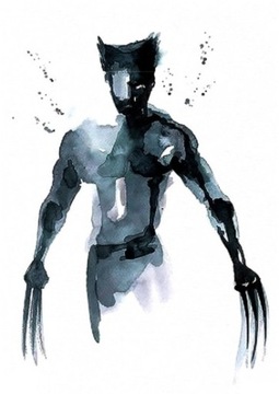 N06 DUŻY TATUAŻ ZMYWALNY TYMCZASOWY WOLVERINE